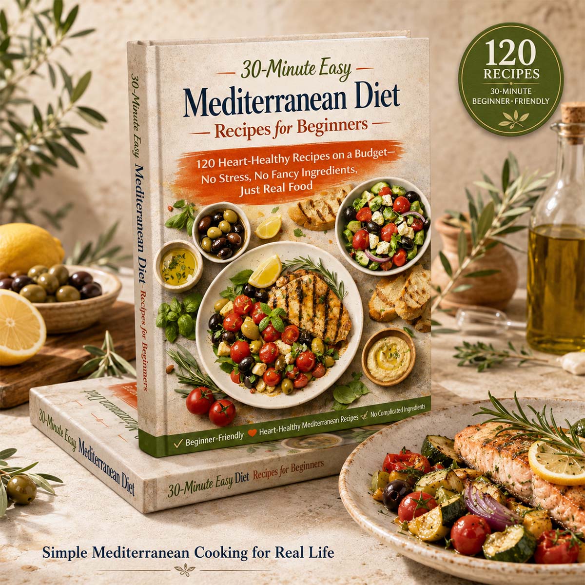 30-Minute Easy Mediterranean Diet Cookbook 120 Beginner-Friendly Recipes