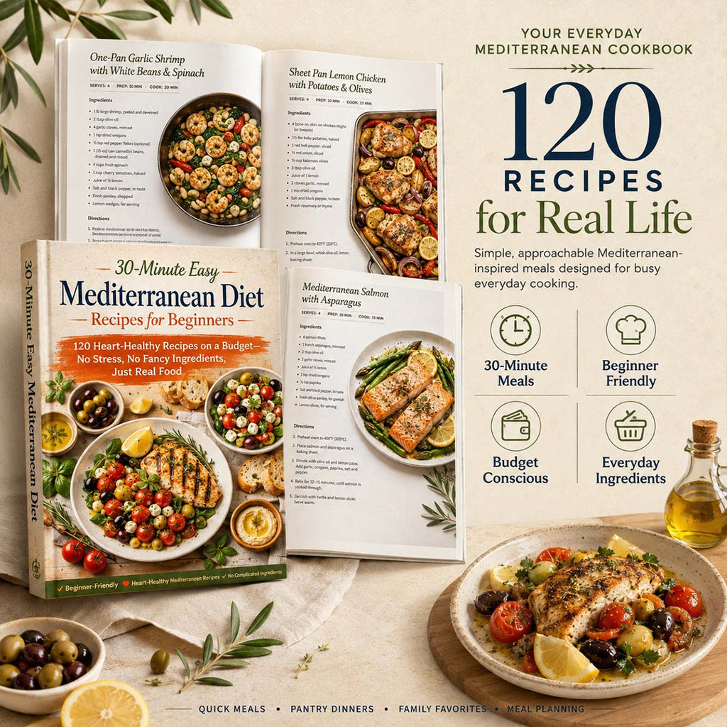 30-Minute Easy Mediterranean Diet Cookbook 120 Beginner-Friendly Recipes