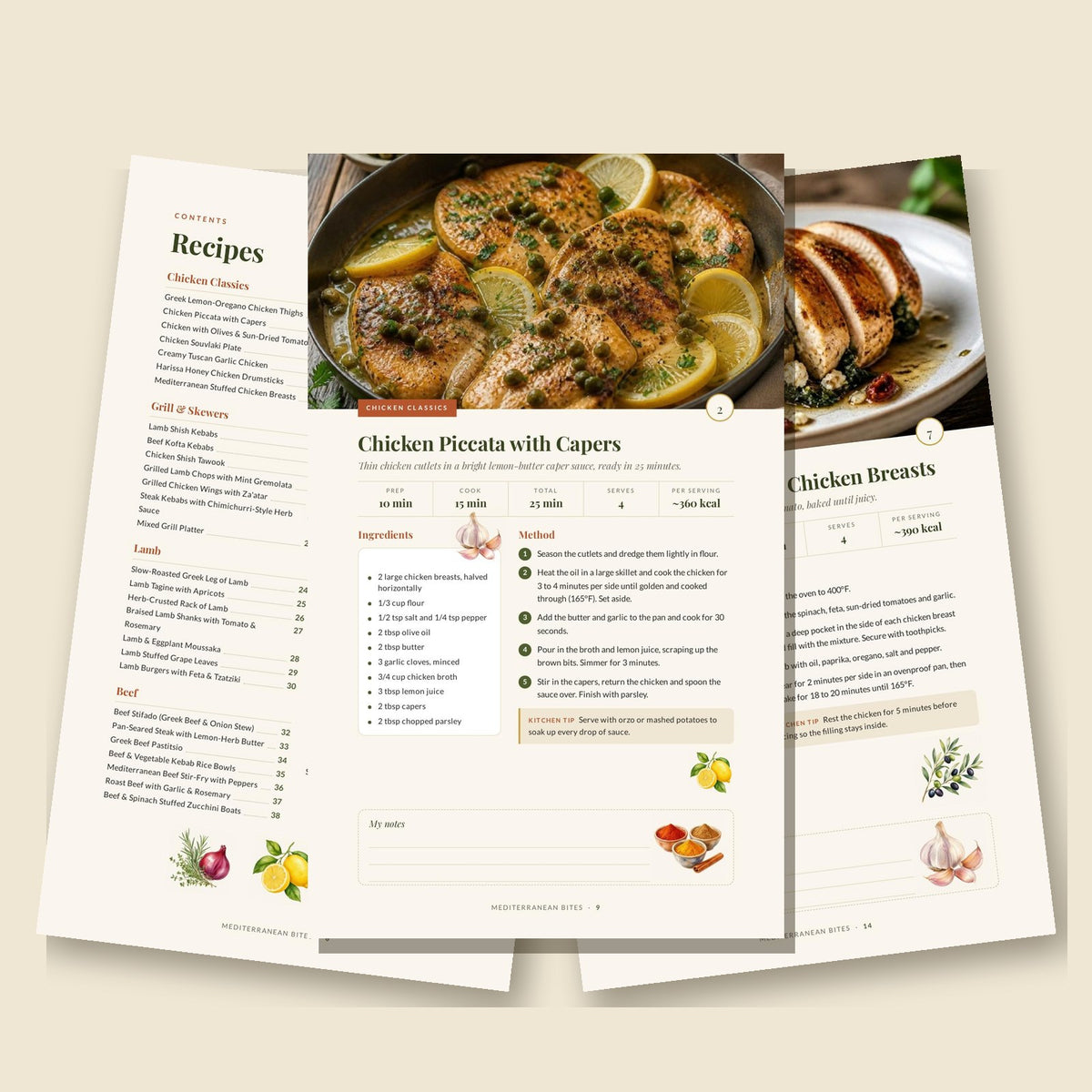 The Mediterranean Meat Kitchen — 50 Chicken, Lamb & Beef Recipes (Digital Cookbook PDF)