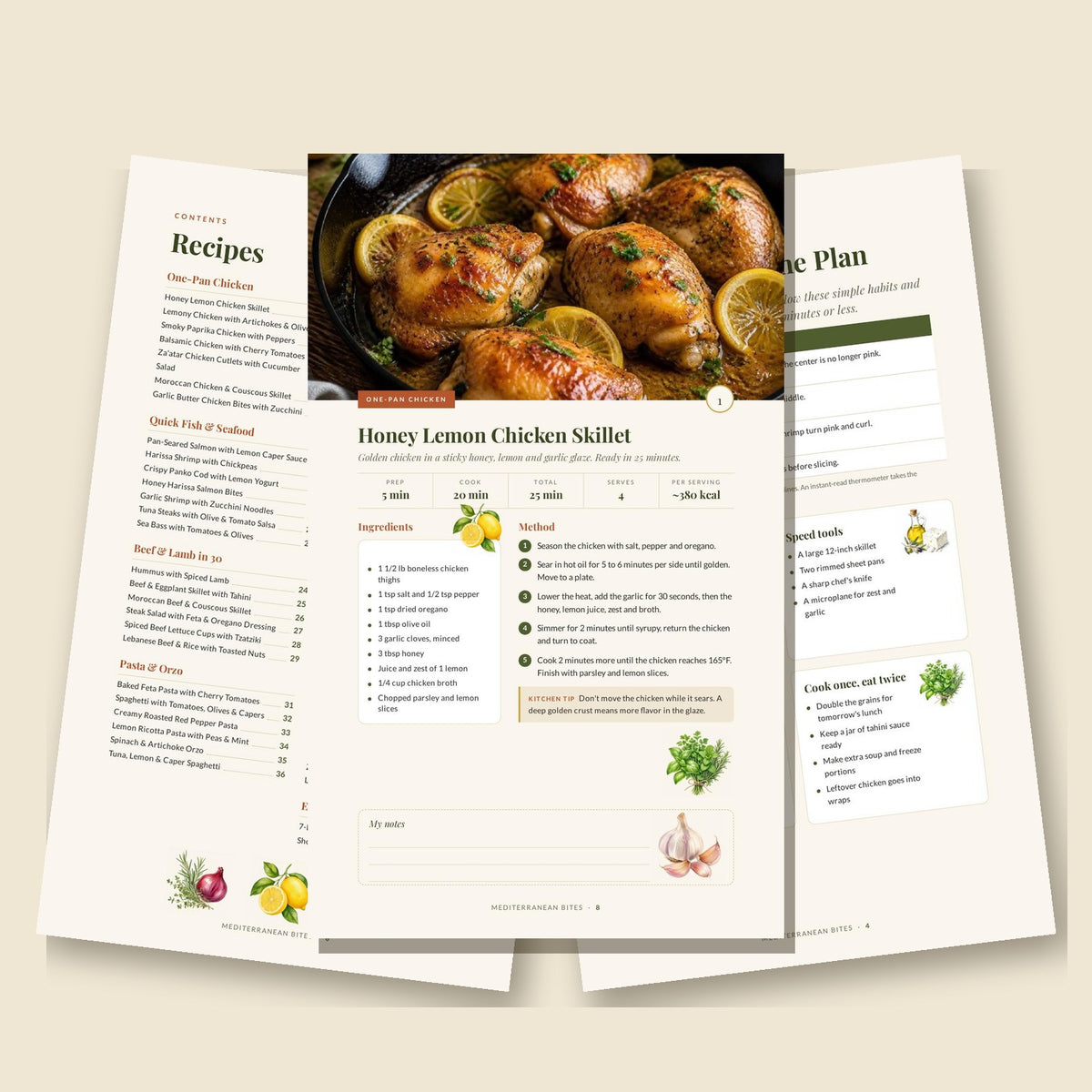 30-Minute Mediterranean Dinners — 50 Fast, Healthy Weeknight Recipes (Digital Cookbook PDF)