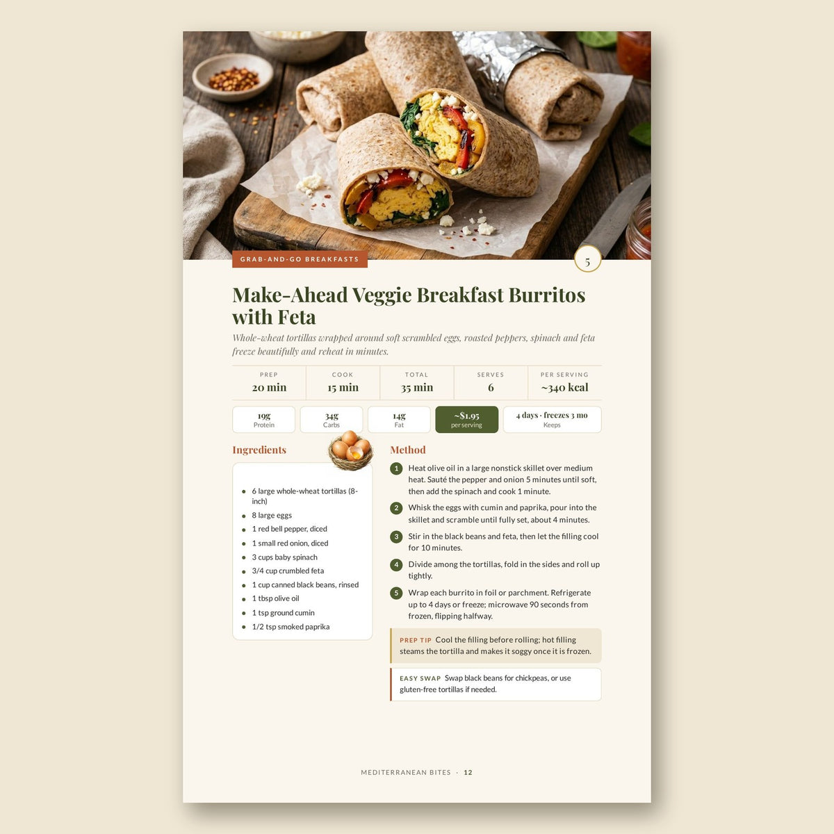 Mediterranean Meal Prep Cookbook for Busy Women – PDF eBook