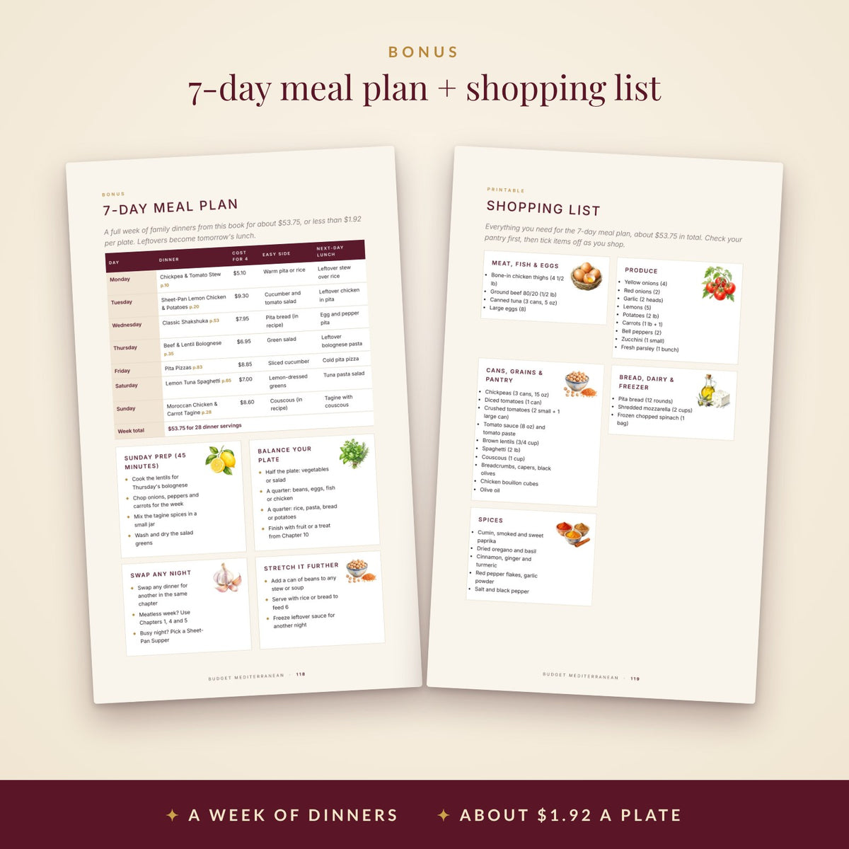 The Budget Mediterranean Cookbook – 100 Family Dinners for $10 or Less (Digital PDF)
