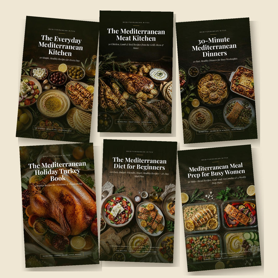 The Complete Mediterranean Cookbook Bundle — 6 Cookbooks, 370 Recipes (Digital PDF)